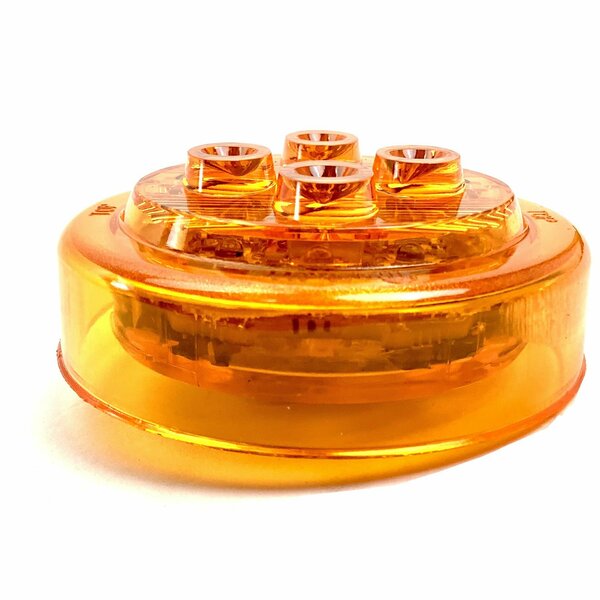Truck-Lite Low Profile, Led, Yellow Round, 8 Diode, Marker Clearance Light, Pc, Pl-10, 12V 10286Y